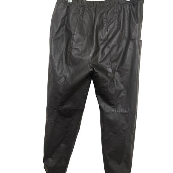 Leather Moto Pants Georgee Sport By Sally B M Womens Motorcyle Biker Goth Grunge - Picture 2 of 7